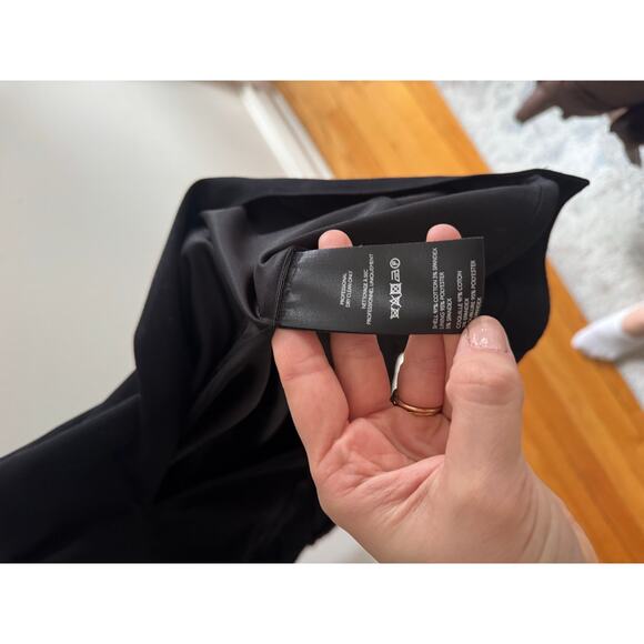 BHLDN Sleeveless Black 3D Floral Side Slit Column Midi Dress Size Small - Picture 8 of 8